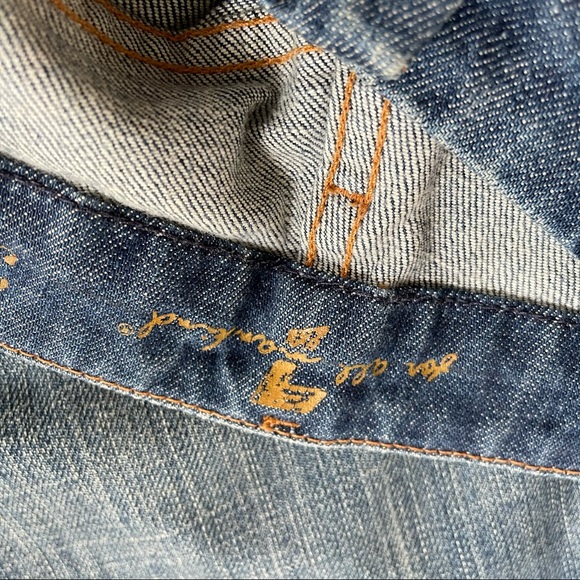 7FAM Blingy “A Pocket” Bootleg Jeans-Short Size 26 - Picture 7 of 12